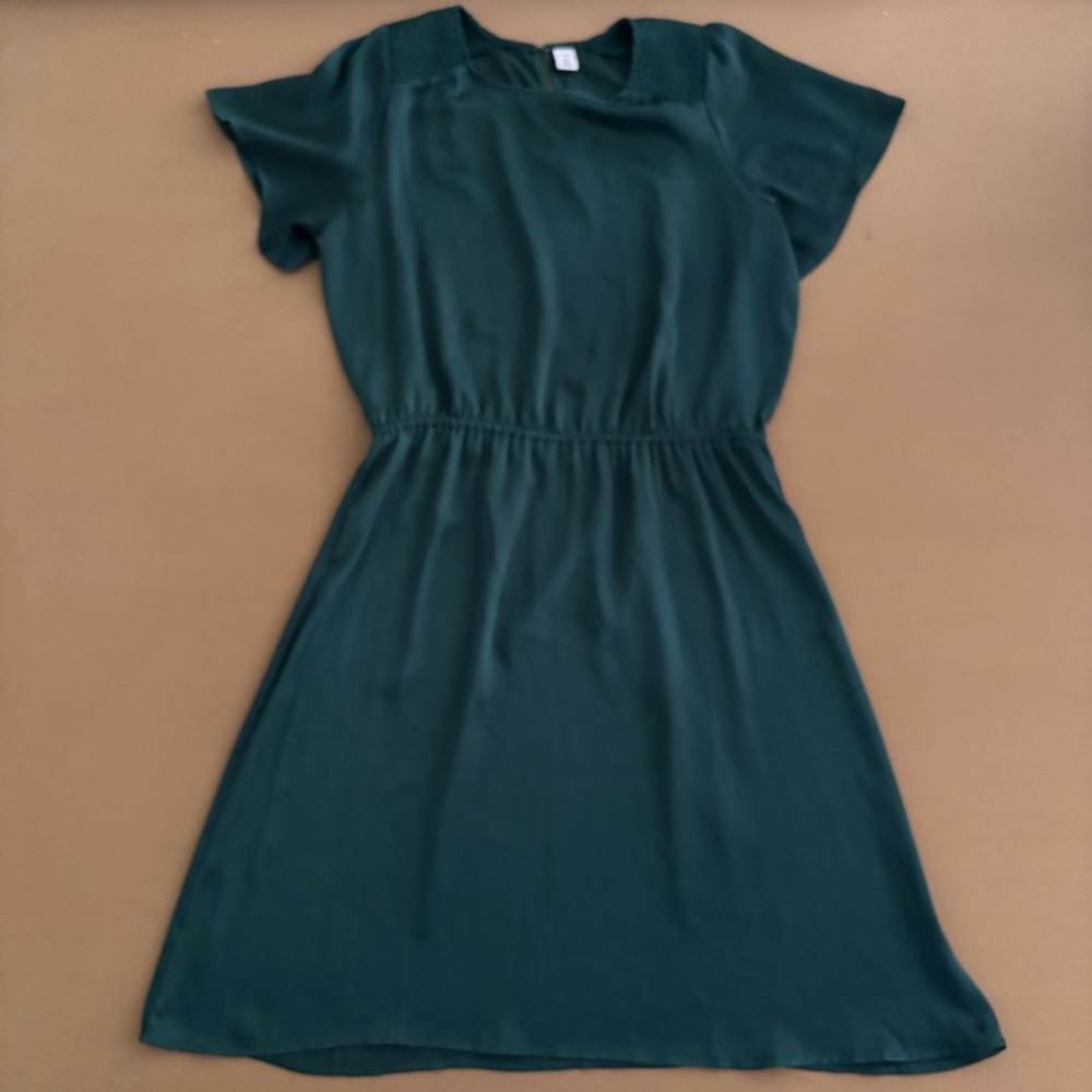 Old Navy Green Flutter Sleeve Dress